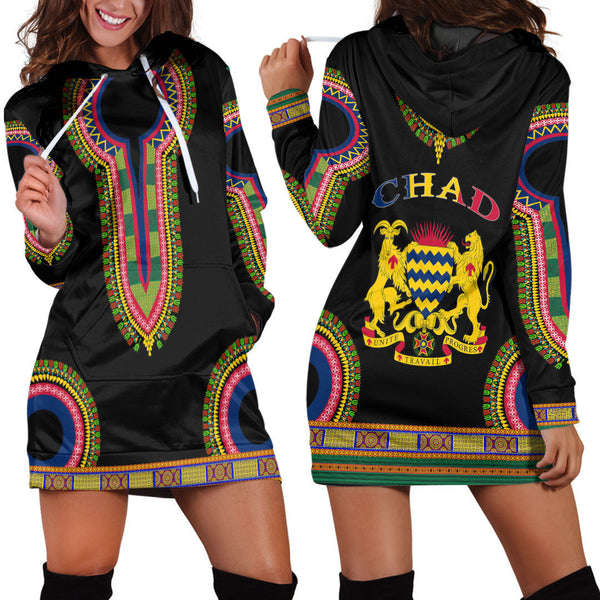 Chad Dashiki Hoodie Dress