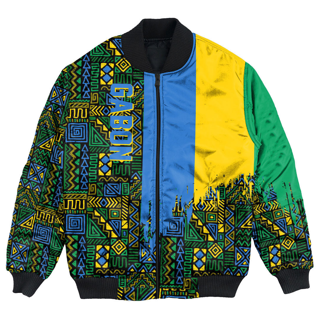 Gabon Bomber Jacket Kente Pattern