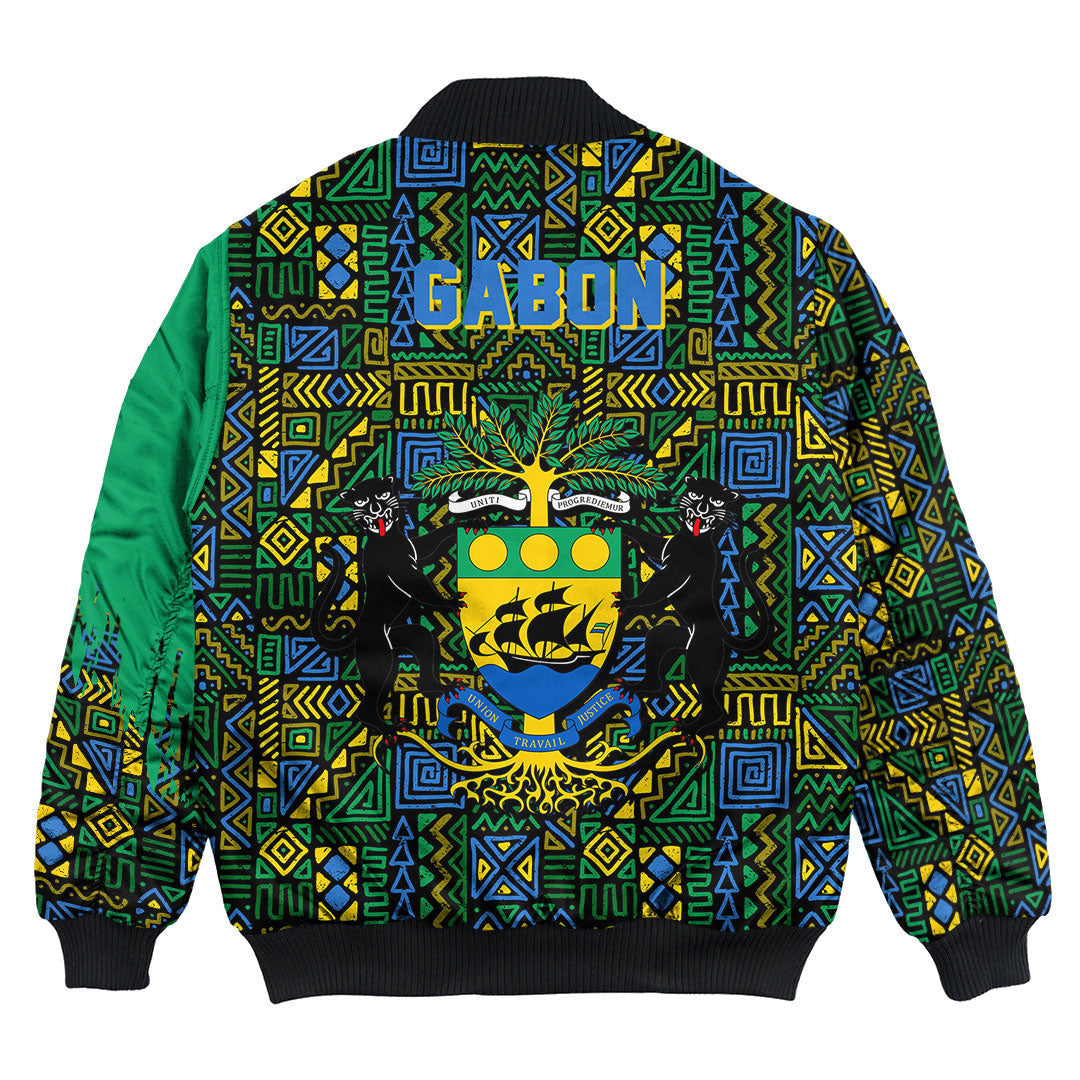 Gabon Bomber Jacket Kente Pattern