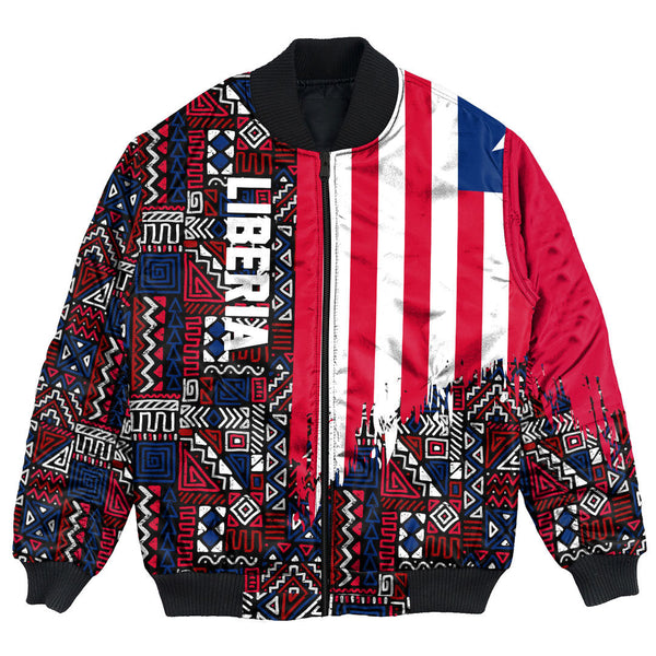 Liberia Bomber Jacket Kente Pattern