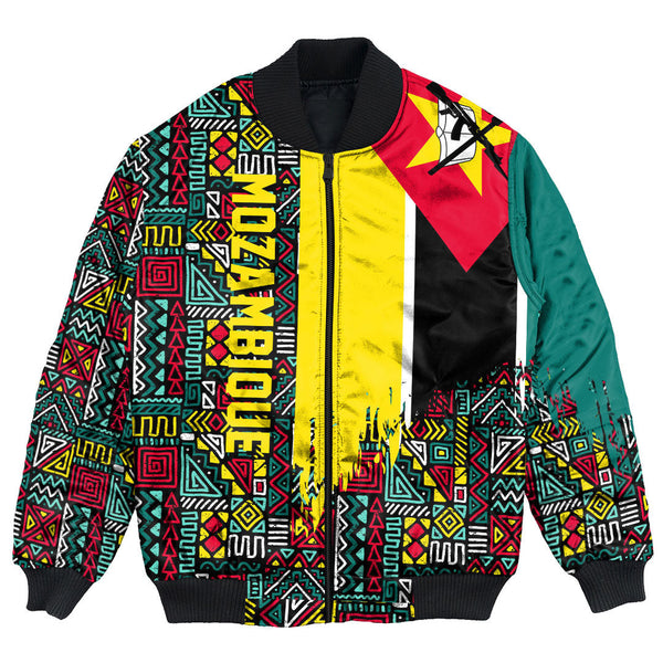 Mozambique Bomber Jacket Kente Pattern