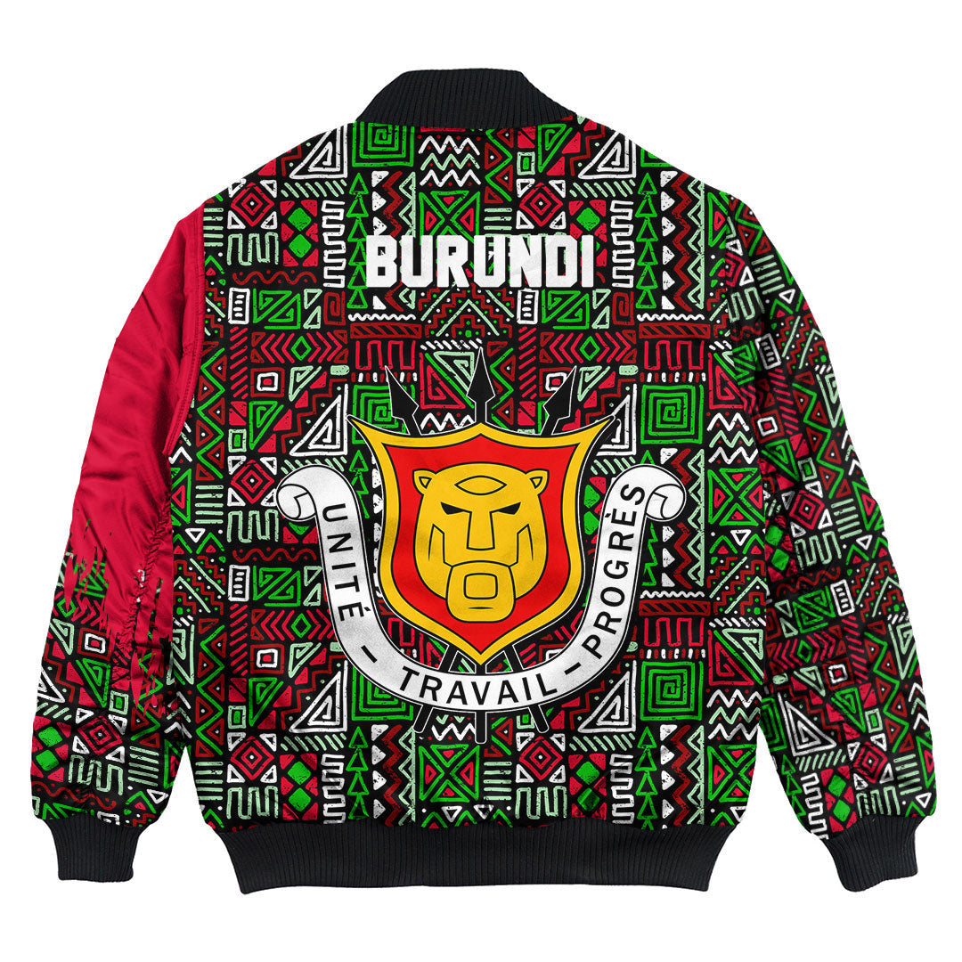 Burundi Bomber Jacket Kente Pattern