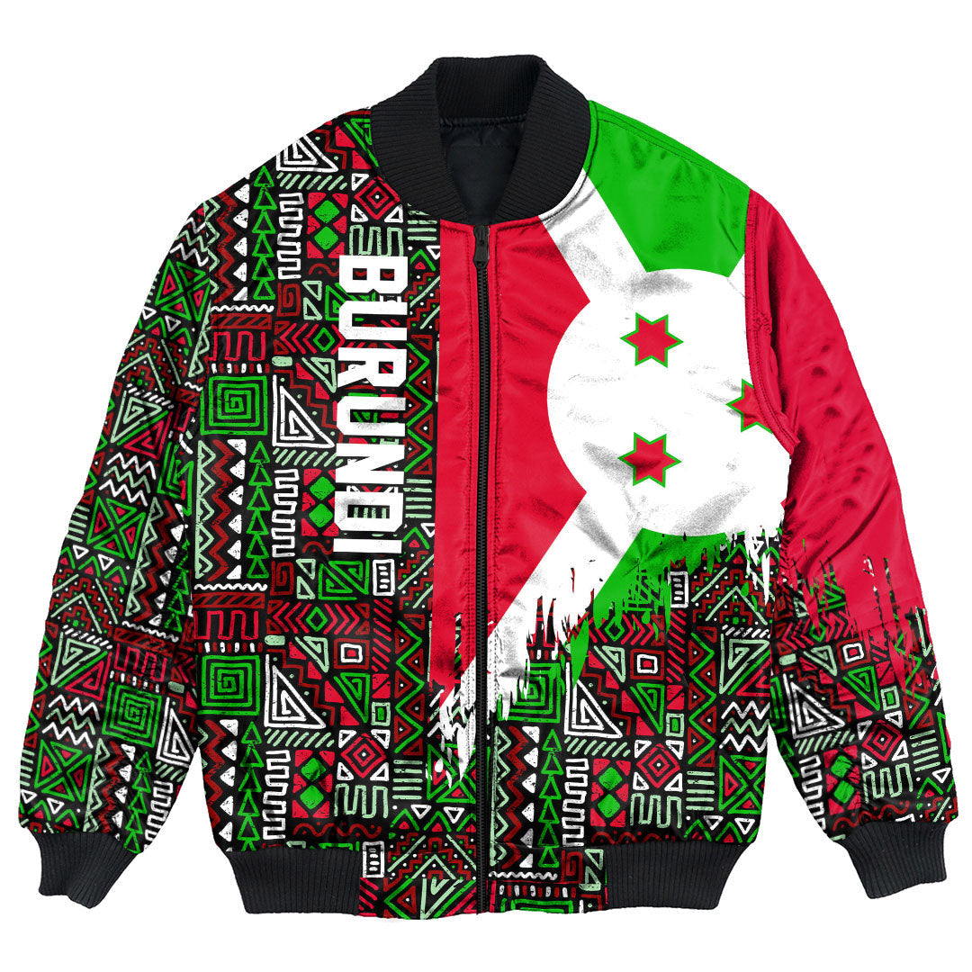 Burundi Bomber Jacket Kente Pattern