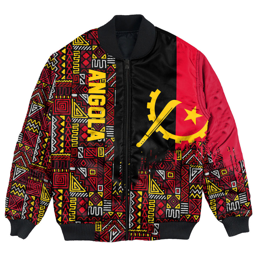 Angola Bomber Jacket Kente Pattern