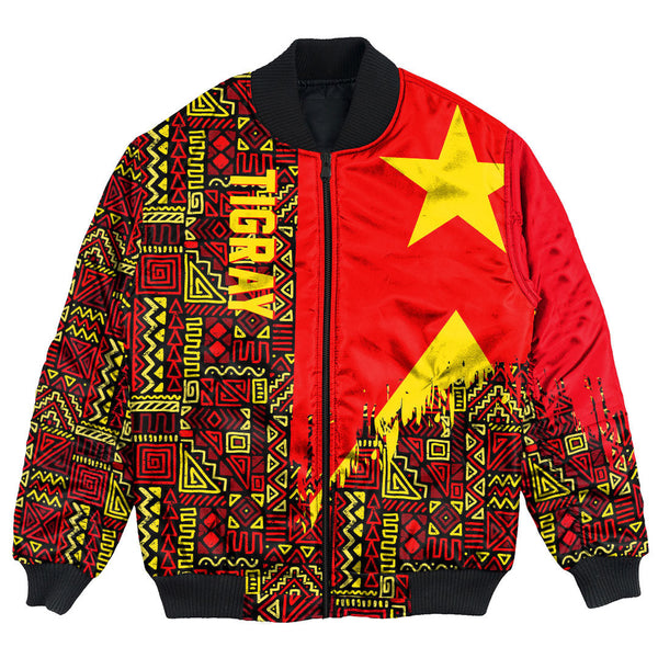 Tigray Bomber Jacket Kente Pattern