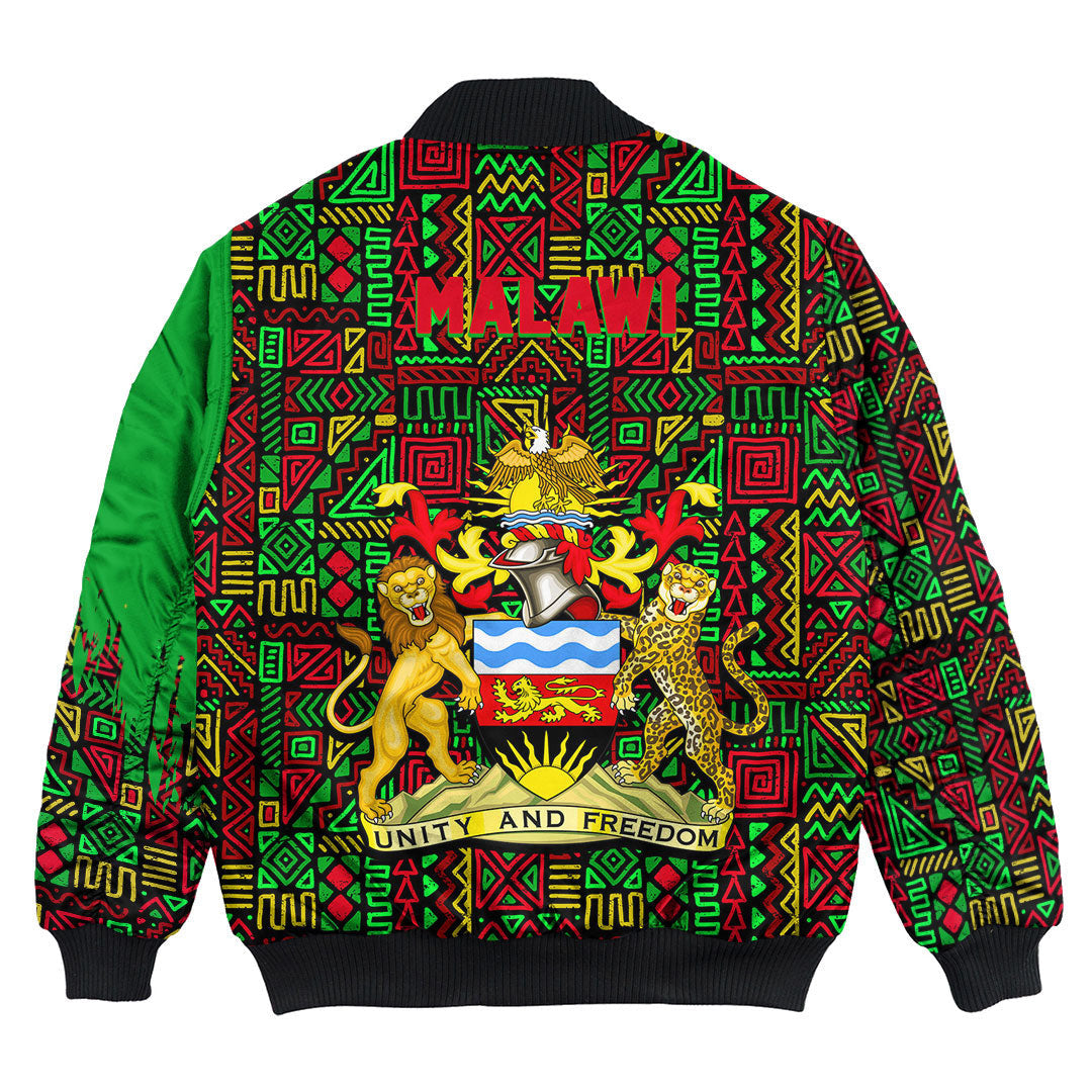 Malawi Bomber Jacket Kente Pattern