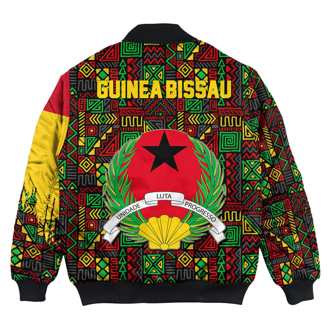 Guinea Bissau Bomber Jacket Kente Pattern