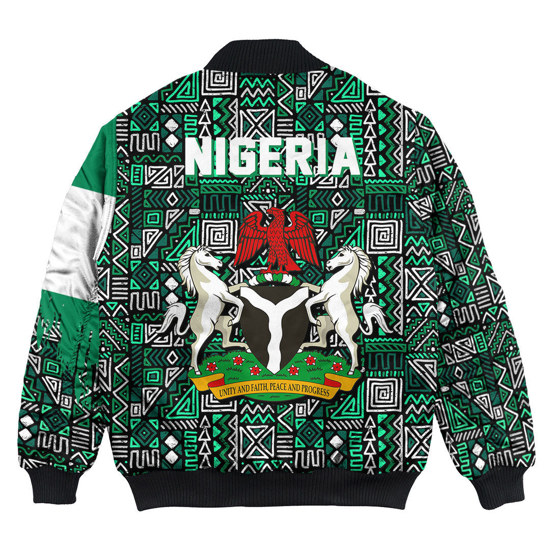 Nigeria Bomber Jacket Kente Pattern