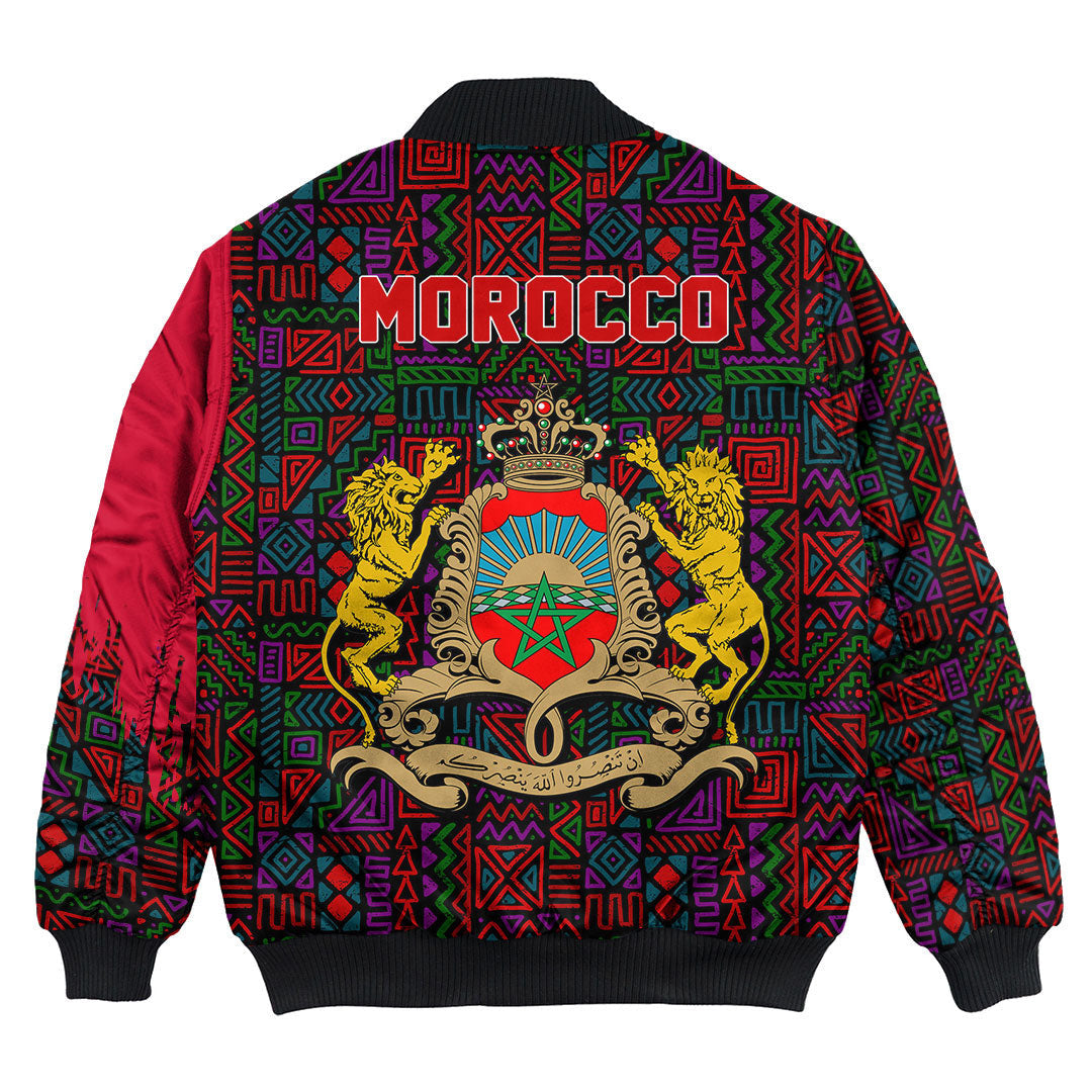 Morocco Bomber Jacket Kente Pattern