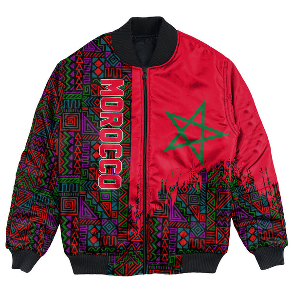 Morocco Bomber Jacket Kente Pattern