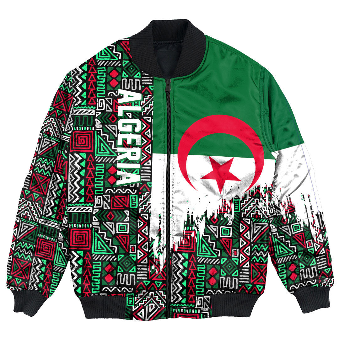 Algeria Bomber Jacket Kente Pattern