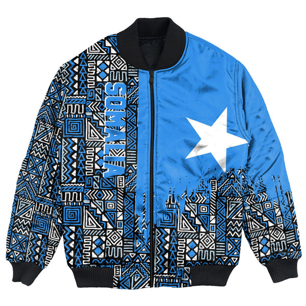 Somalia Bomber Jacket Kente Pattern