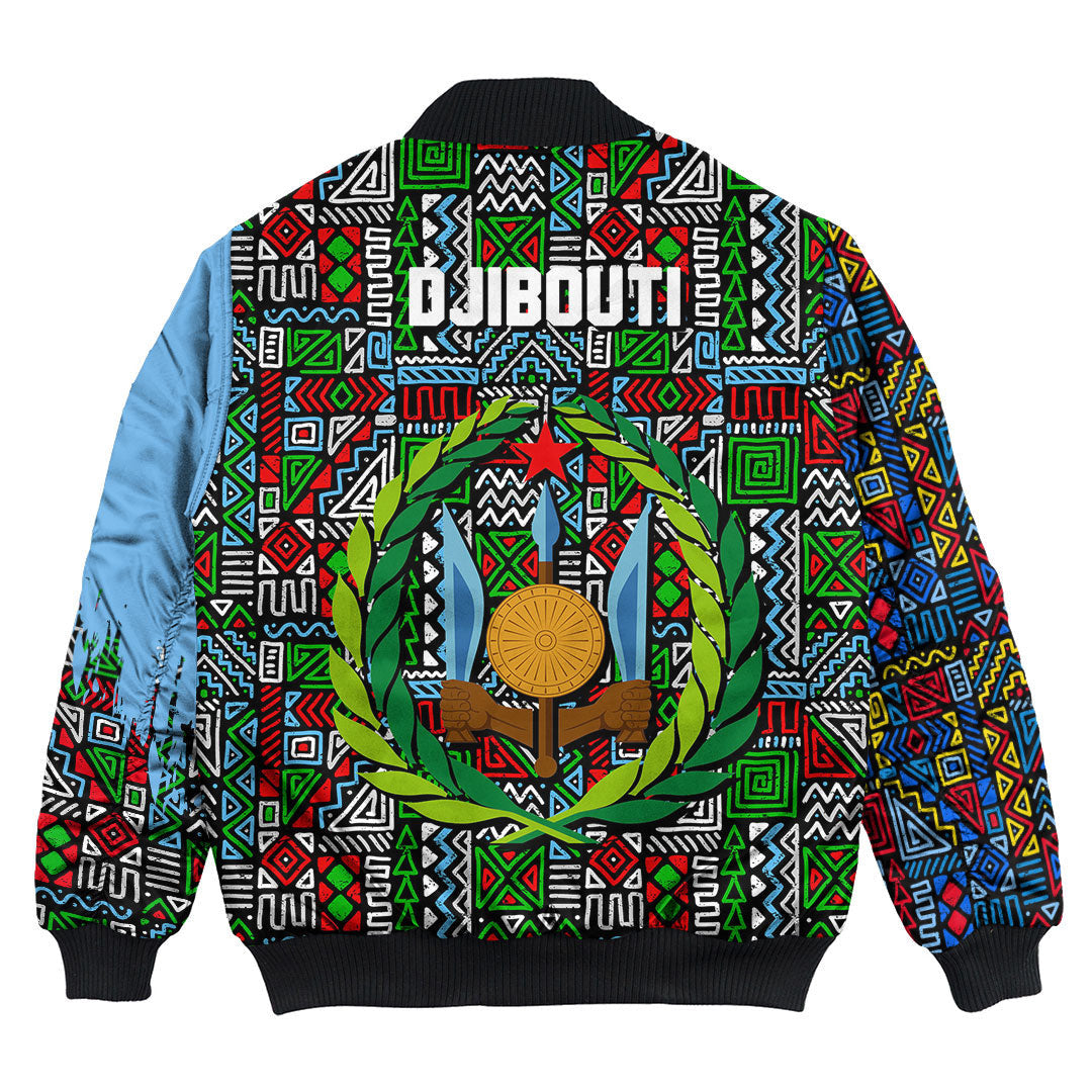 Djibouti Bomber Jacket Kente Pattern