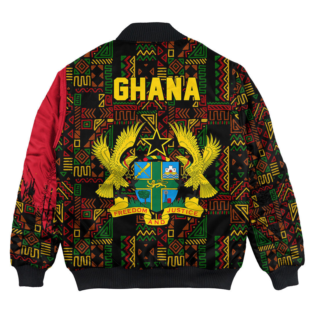 Ghana Bomber Jacket Kente Pattern