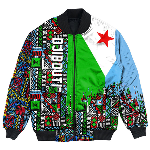 Djibouti Bomber Jacket Kente Pattern