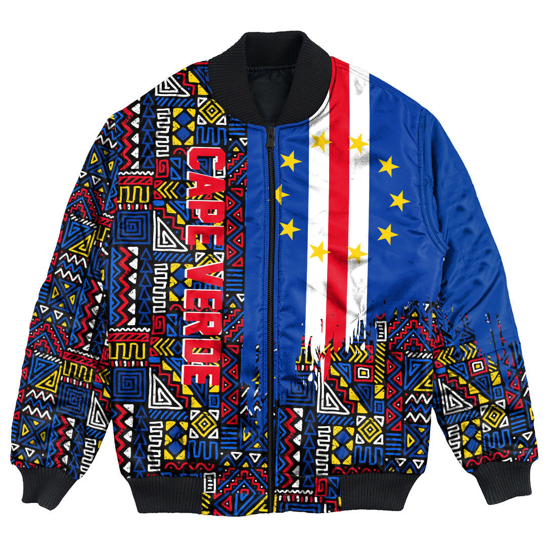 Cape Verde Bomber Jacket Kente Pattern