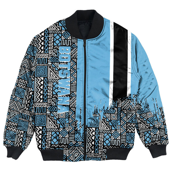 Botswana Bomber Jacket Kente Pattern