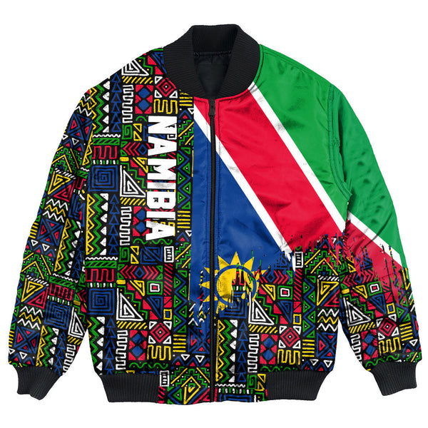 Namibia Bomber Jacket Kente Pattern