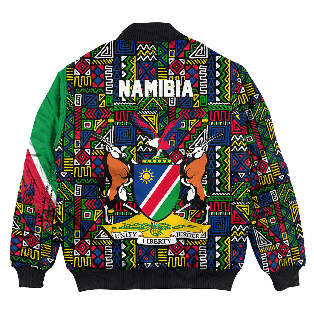 Namibia Bomber Jacket Kente Pattern