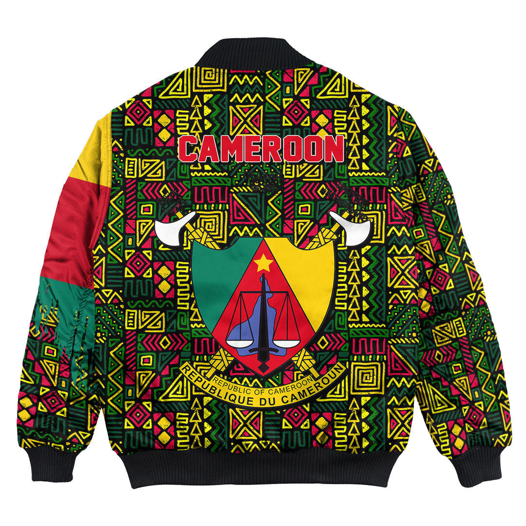 Cameroon Bomber Jacket Kente Pattern