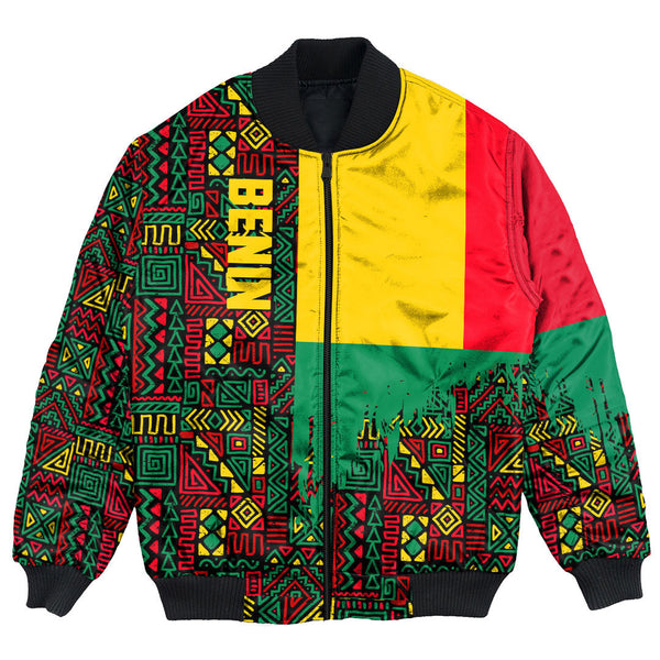 Benin Bomber Jacket Kente Pattern