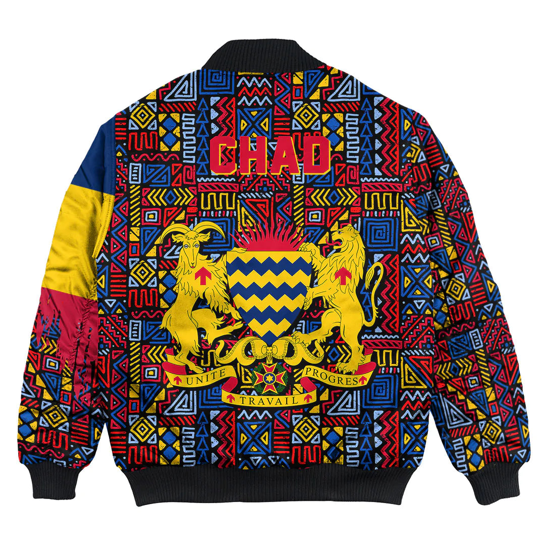 Chad Bomber Jacket Kente Pattern