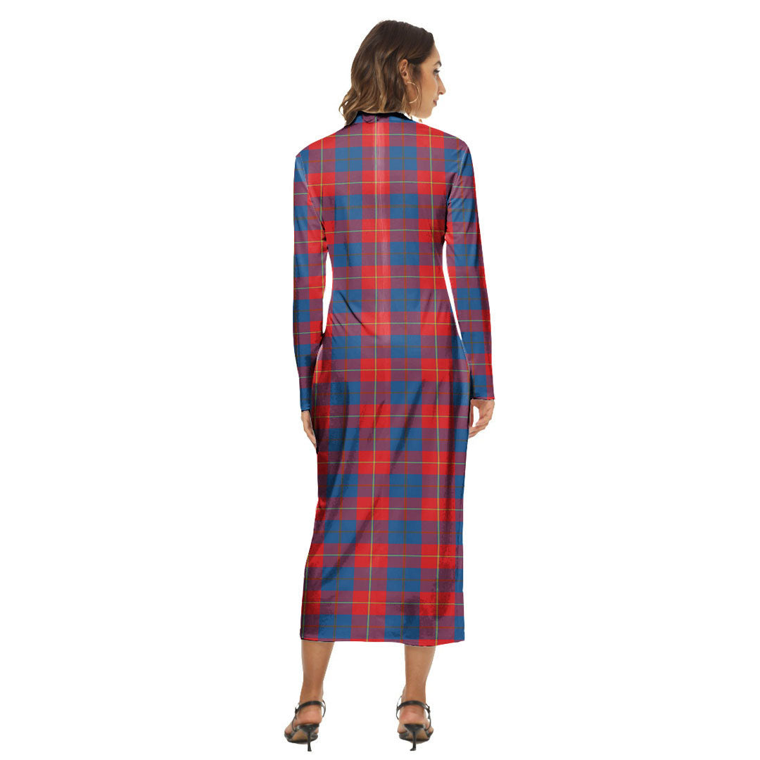 Galloway Red Tartan Plaid Women's Hip Dress