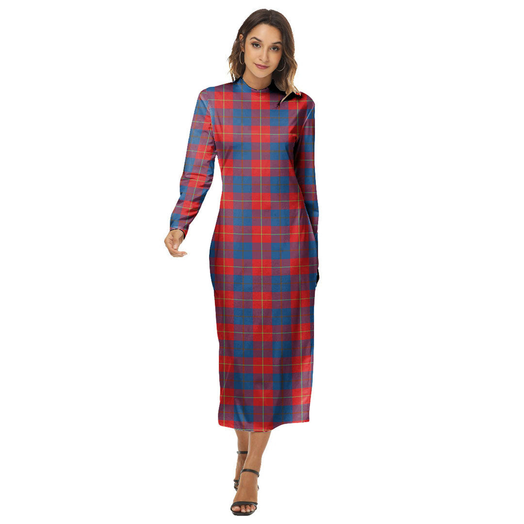 Galloway Red Tartan Plaid Women's Hip Dress