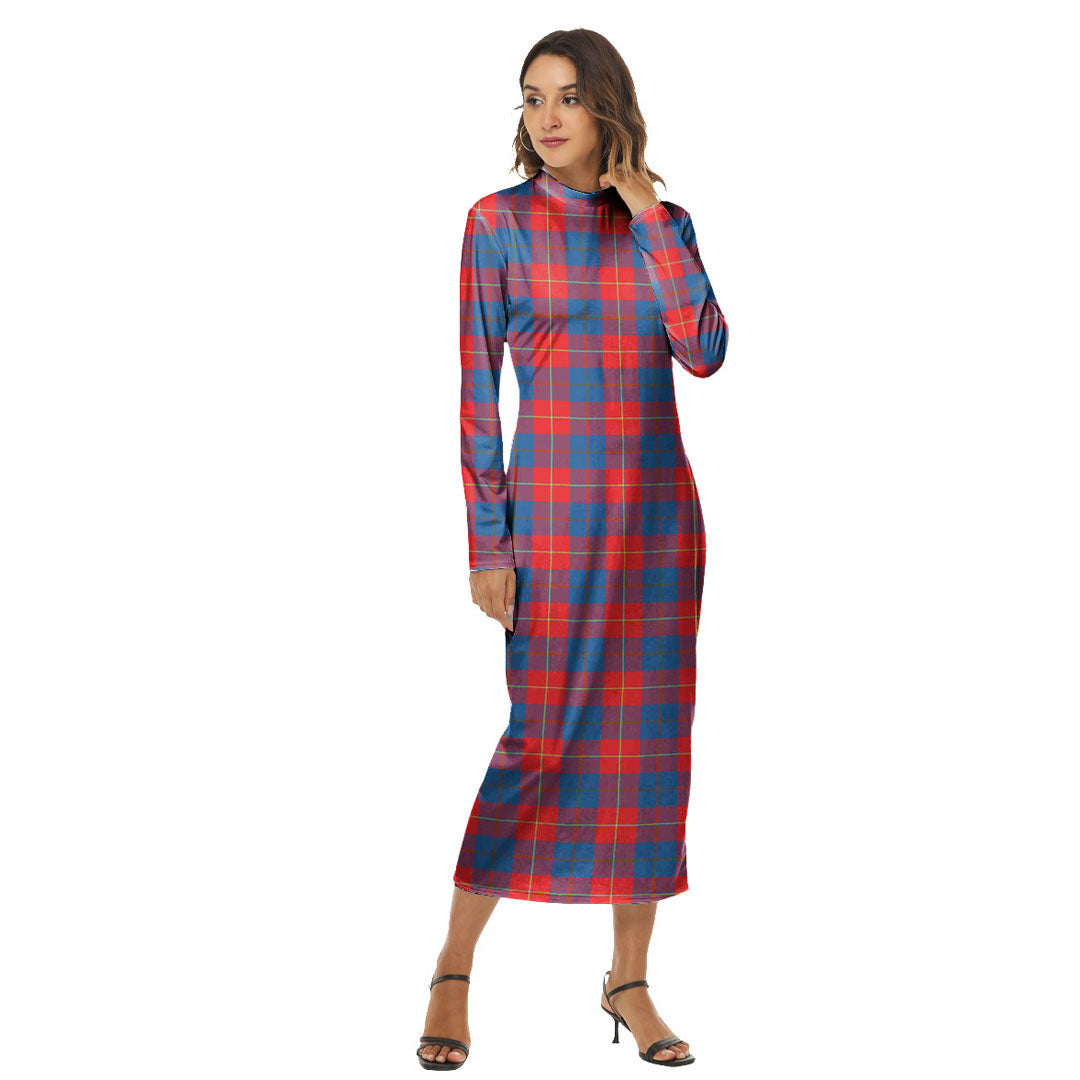 Galloway Red Tartan Plaid Women's Hip Dress