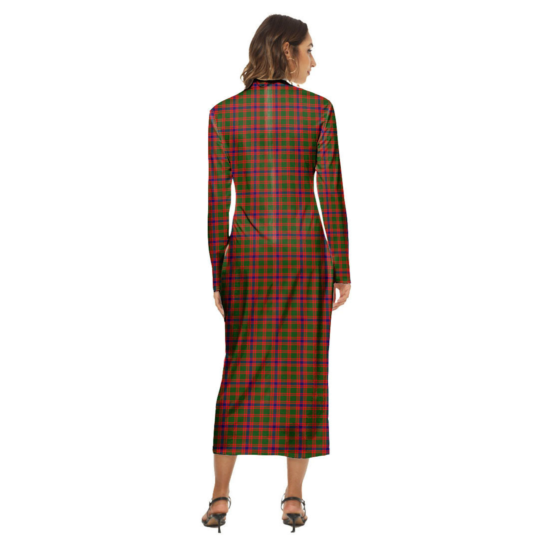 Skene Modern Tartan Plaid Women's Hip Dress