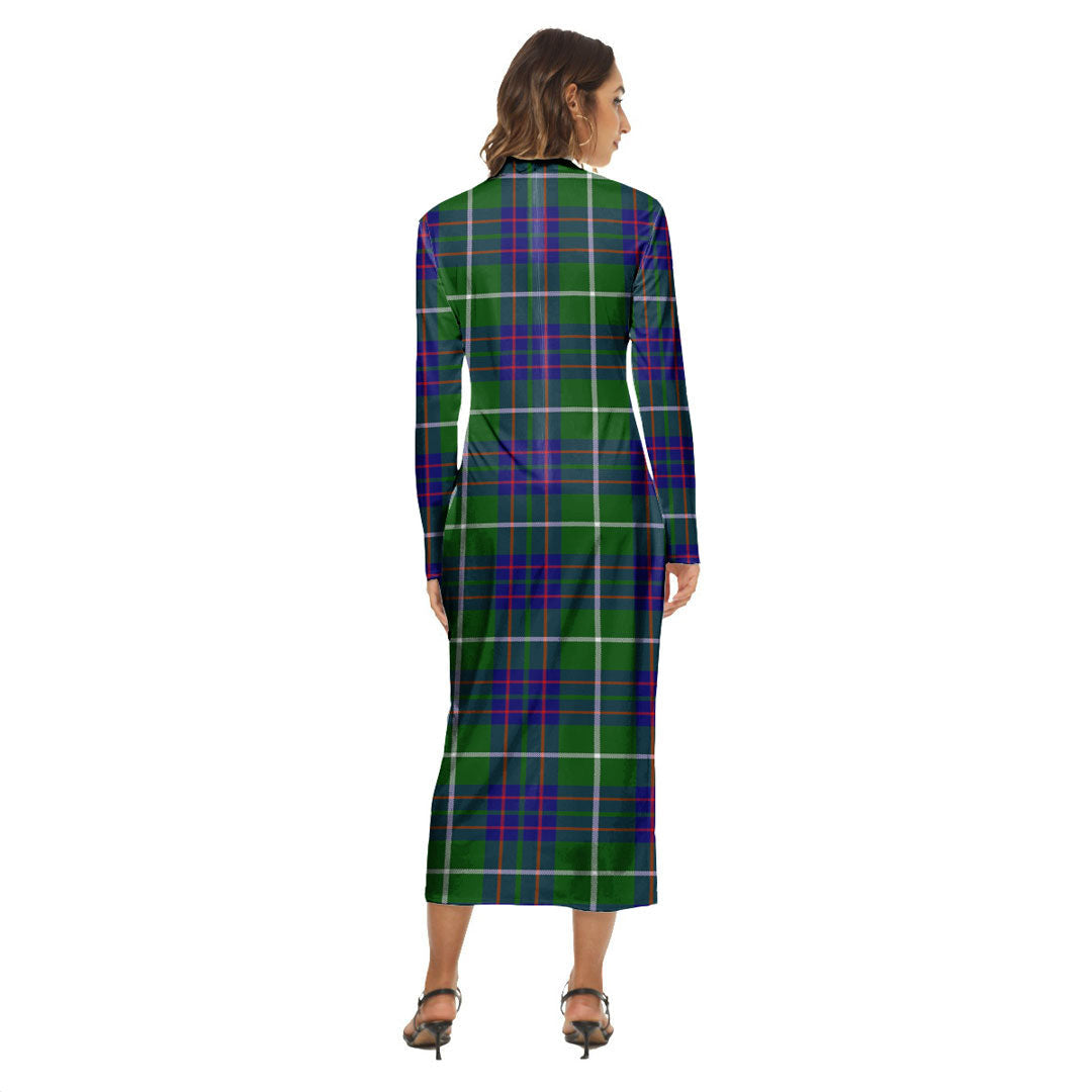 MacIntyre Hunting Modern Tartan Crest Women's Hip Dress