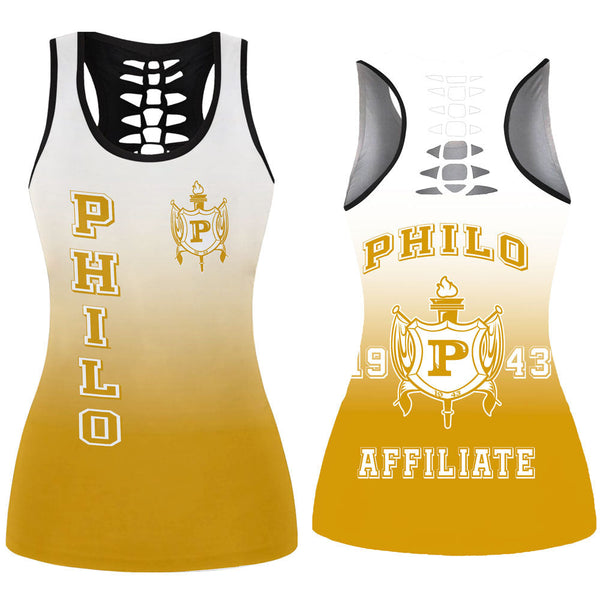 Sigma Gamma Rho Philo Affiliates Gradient Hollow Tank Top