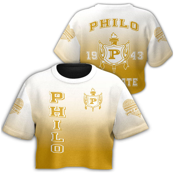 Sigma Gamma Rho Philo Affiliates Gradient Croptop T-shirt