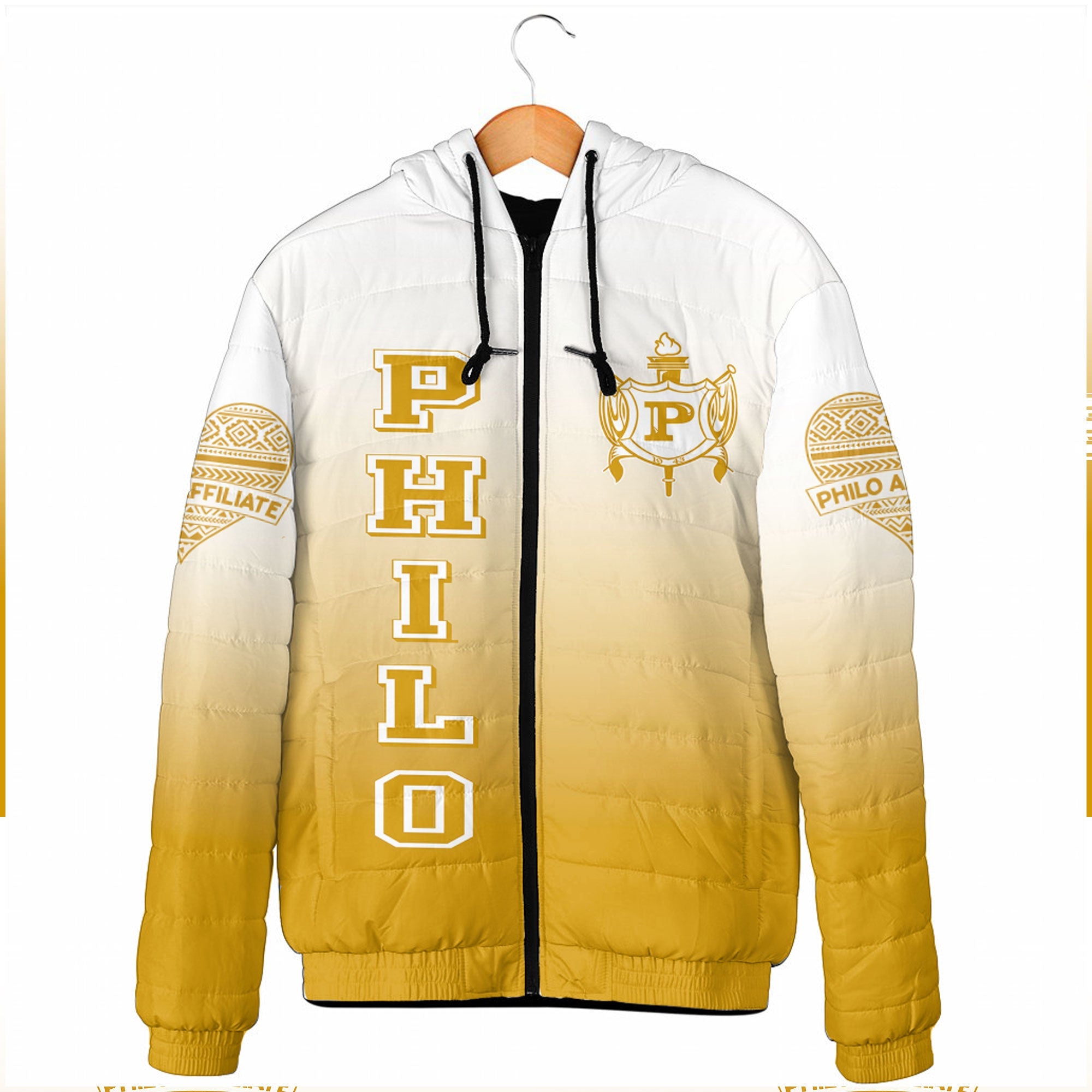 Sigma Gamma Rho Philo Affiliates Gradient Hooded Padded Jacket