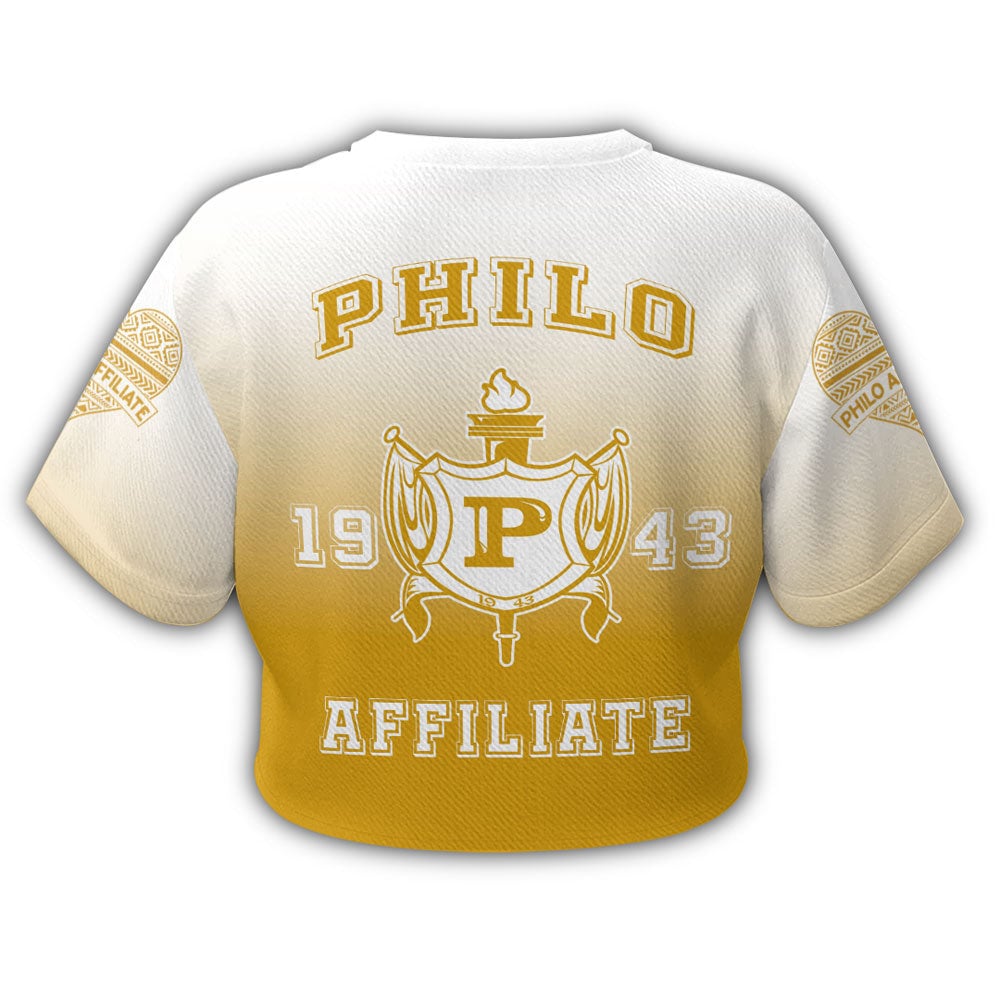 Sigma Gamma Rho Philo Affiliates Gradient Croptop T-shirt