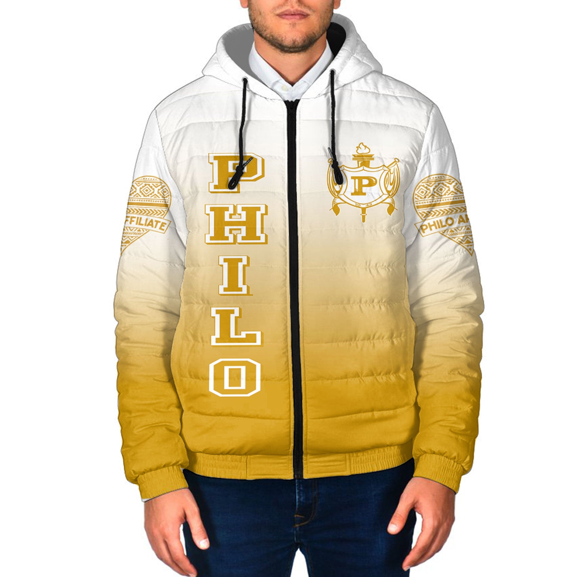 Sigma Gamma Rho Philo Affiliates Gradient Hooded Padded Jacket