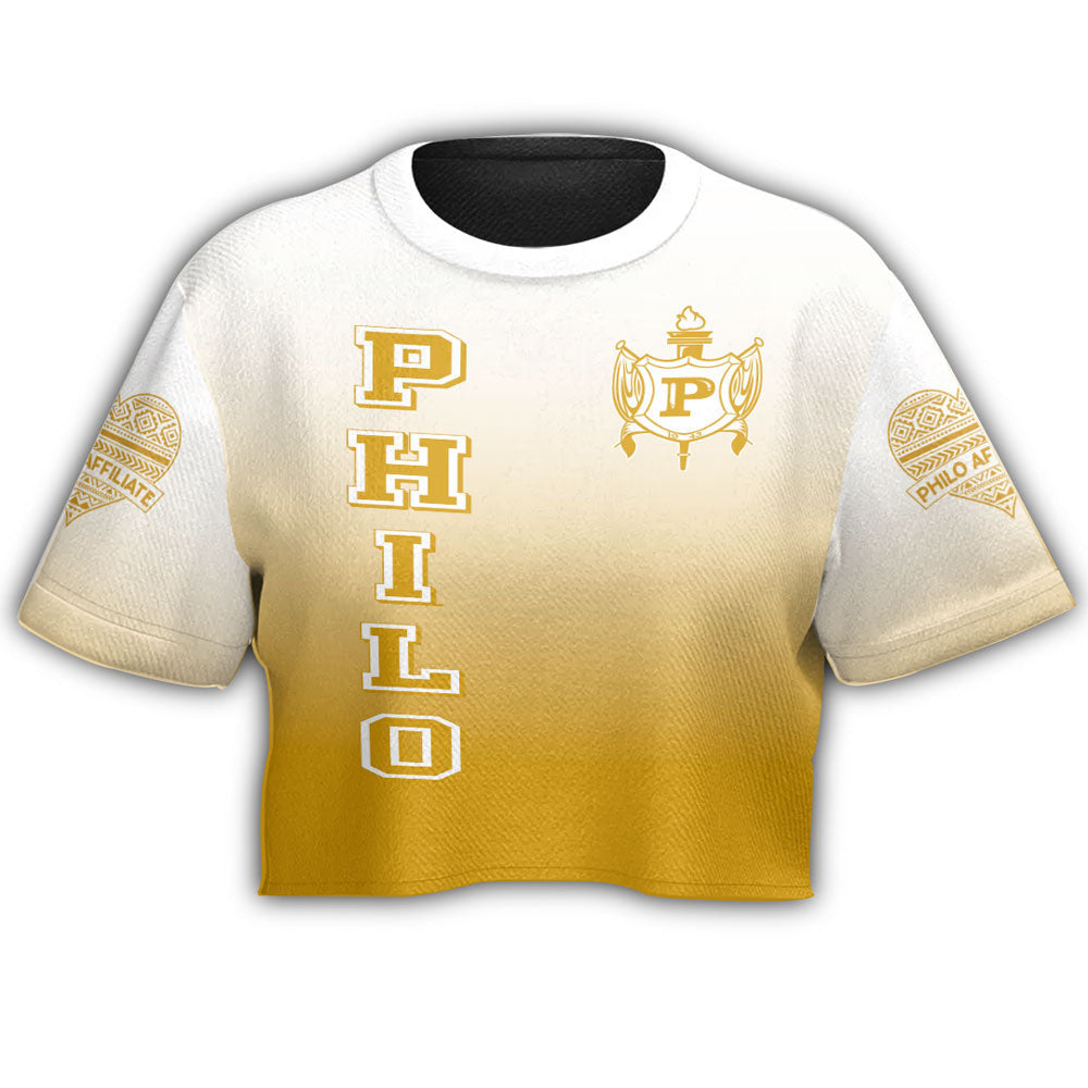 Sigma Gamma Rho Philo Affiliates Gradient Croptop T-shirt