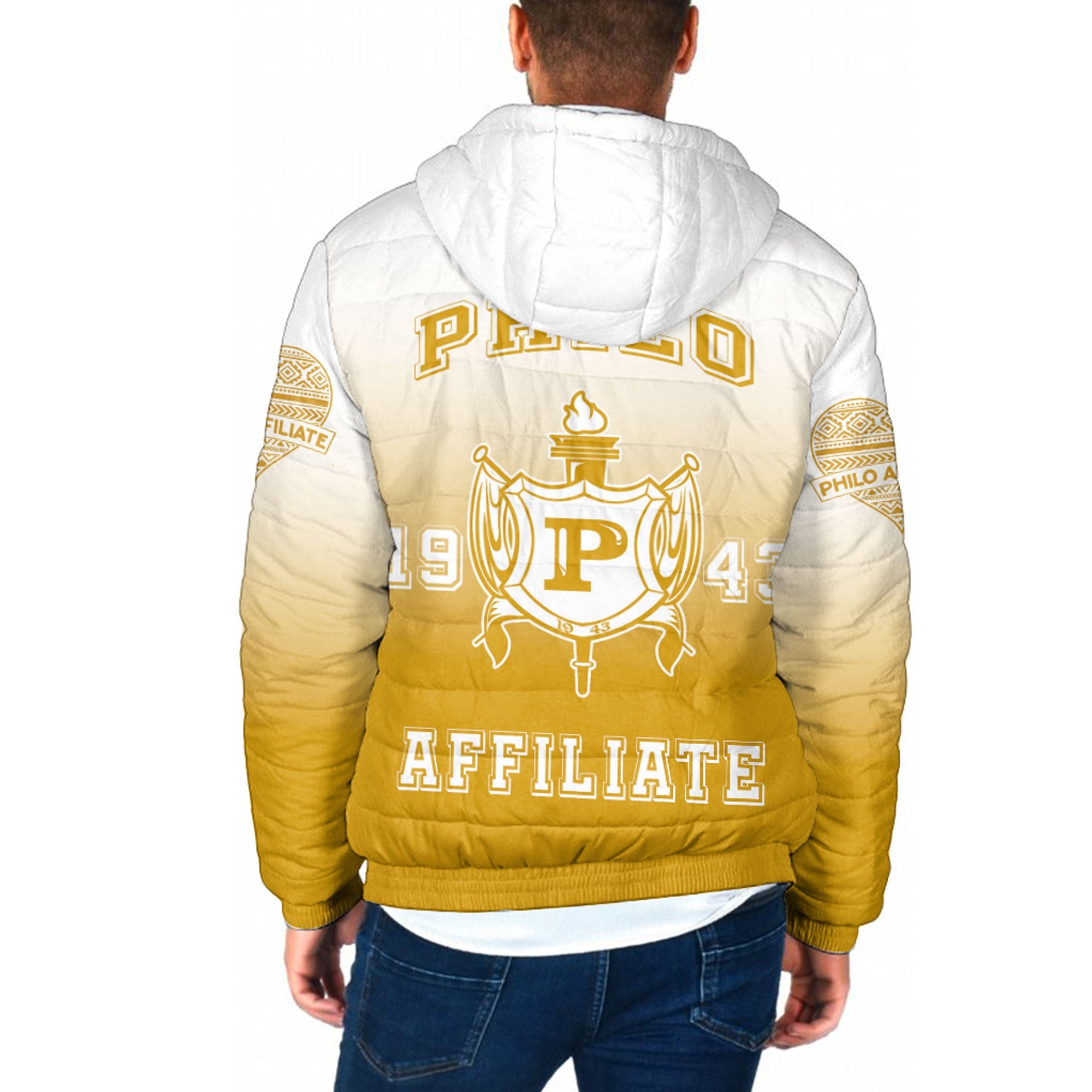 Sigma Gamma Rho Philo Affiliates Gradient Hooded Padded Jacket