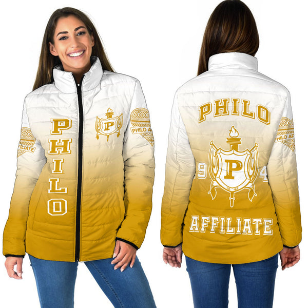 Sigma Gamma Rho Philo Affiliates Gradient Women Padded Jacket