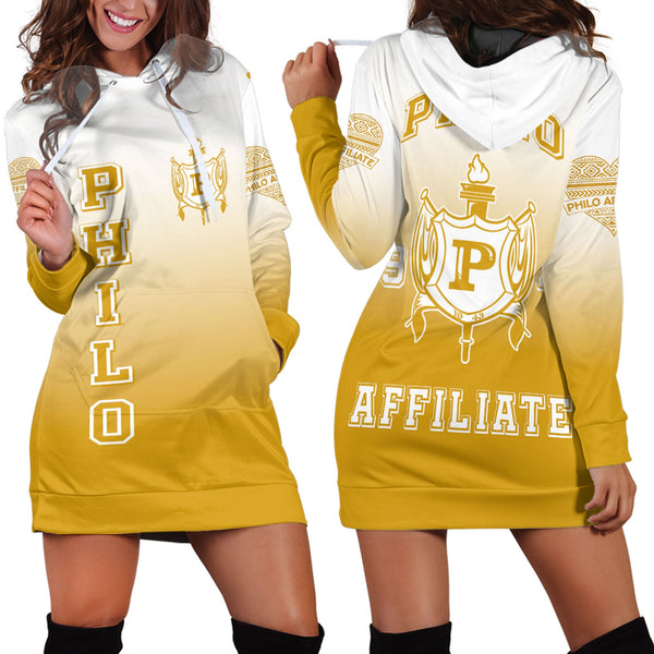 Sigma Gamma Rho Philo Affiliates Gradient Hoodie Dress