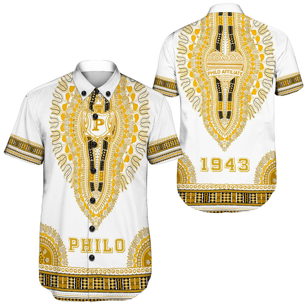 Sigma Gamma Rho Philo Affiliates Dashiki Short Sleeve Shirt