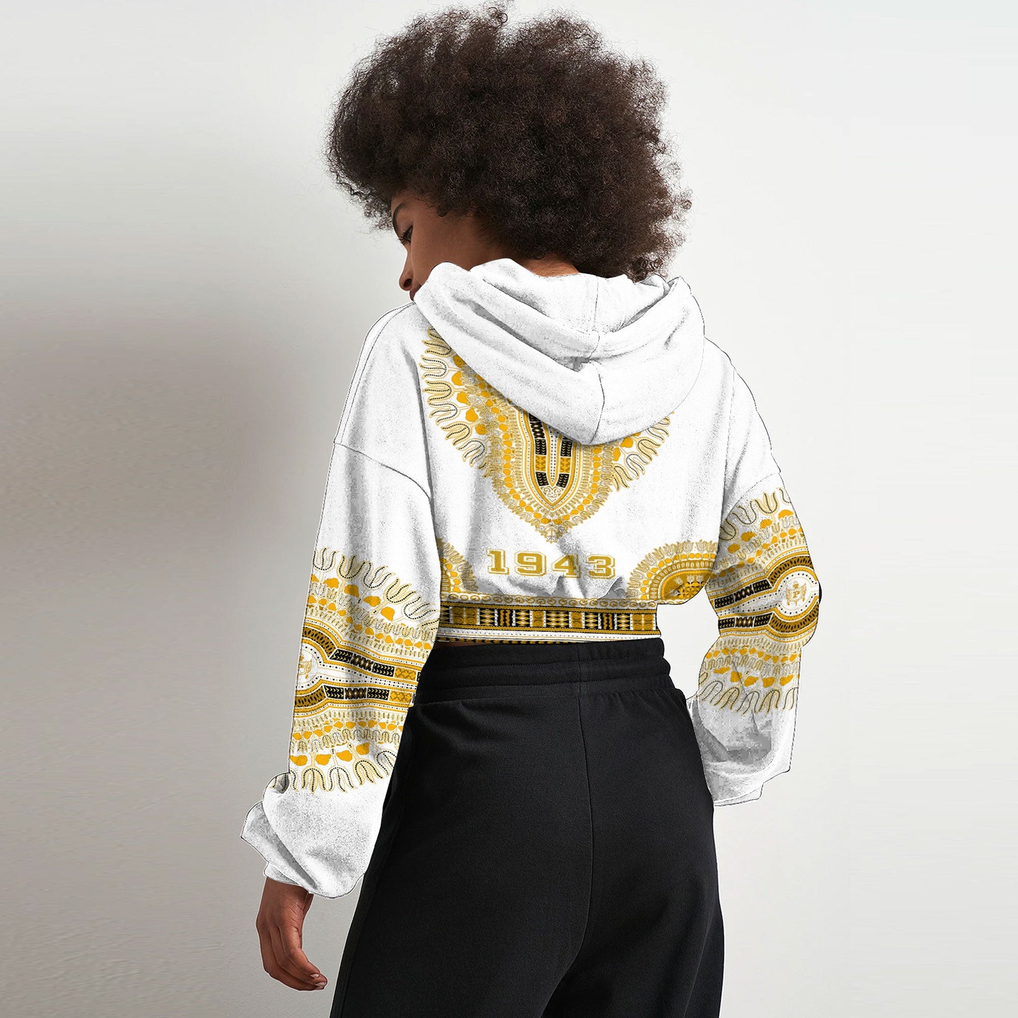 Sigma Gamma Rho Philo Affiliates Dashiki Croptop Hoodie