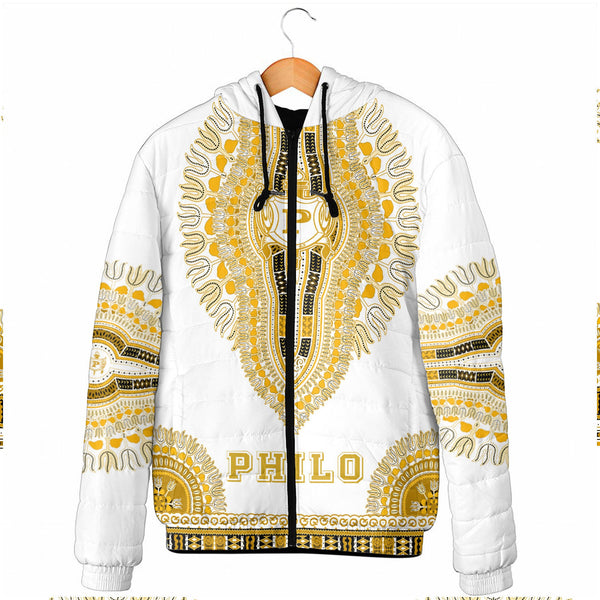 Sigma Gamma Rho Philo Affiliates Dashiki Hooded Padded Jacket