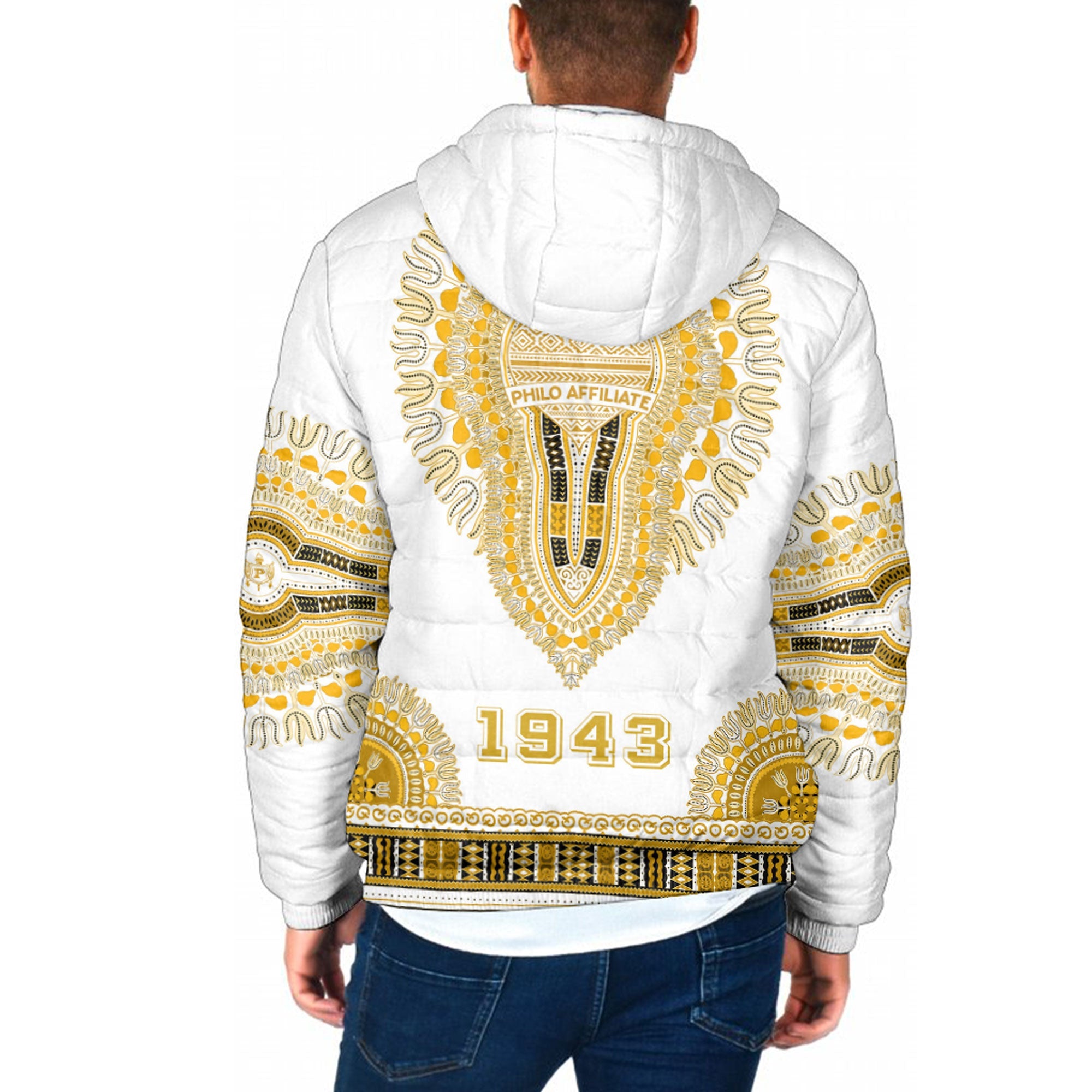 Sigma Gamma Rho Philo Affiliates Dashiki Hooded Padded Jacket