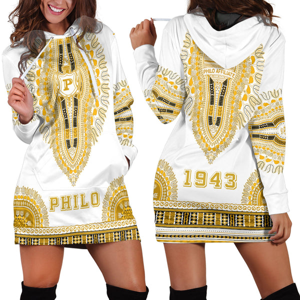 Sigma Gamma Rho Philo Affiliates Dashiki Hoodie Dress