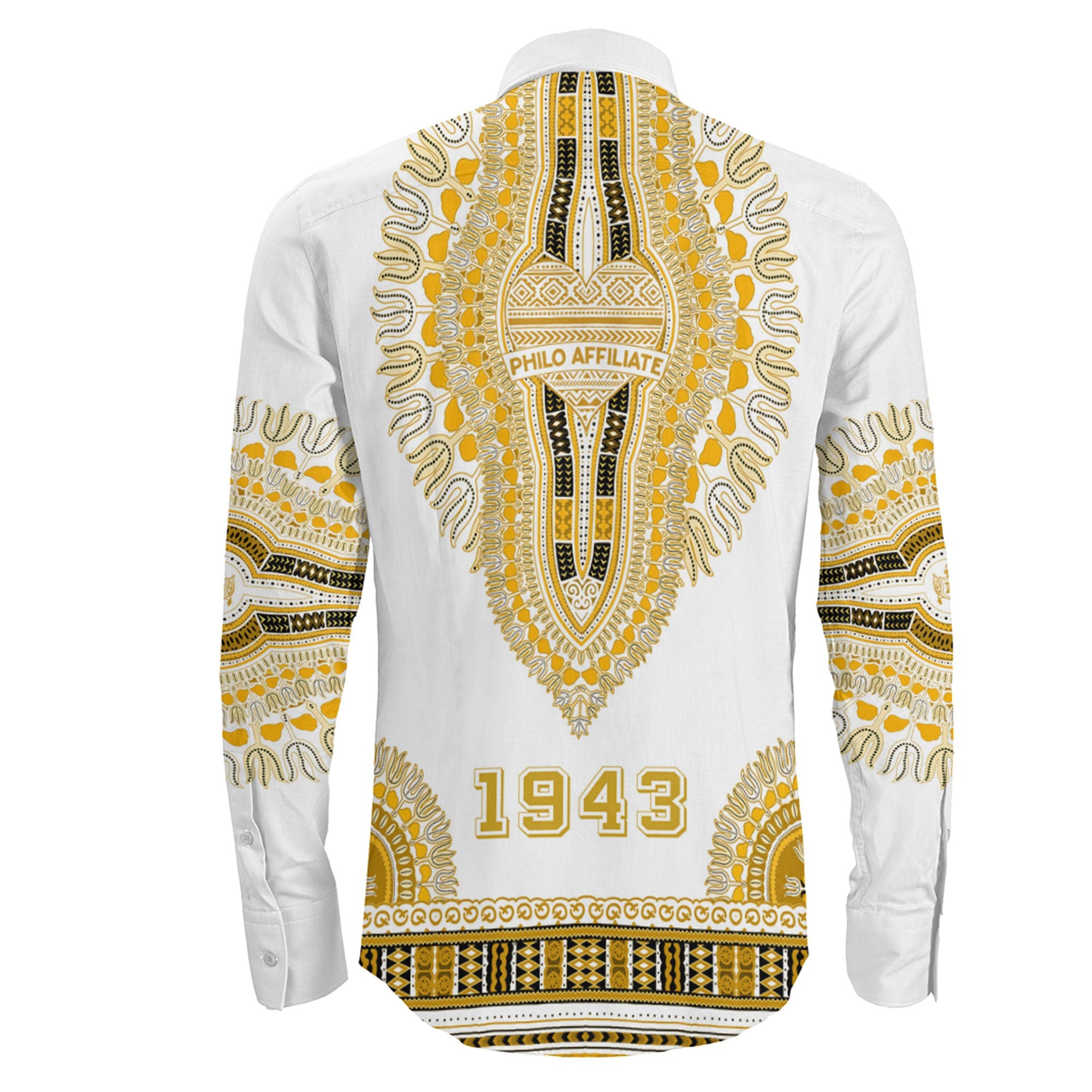 Sigma Gamma Rho Philo Affiliates Dashiki Long Sleeve Button Shirt