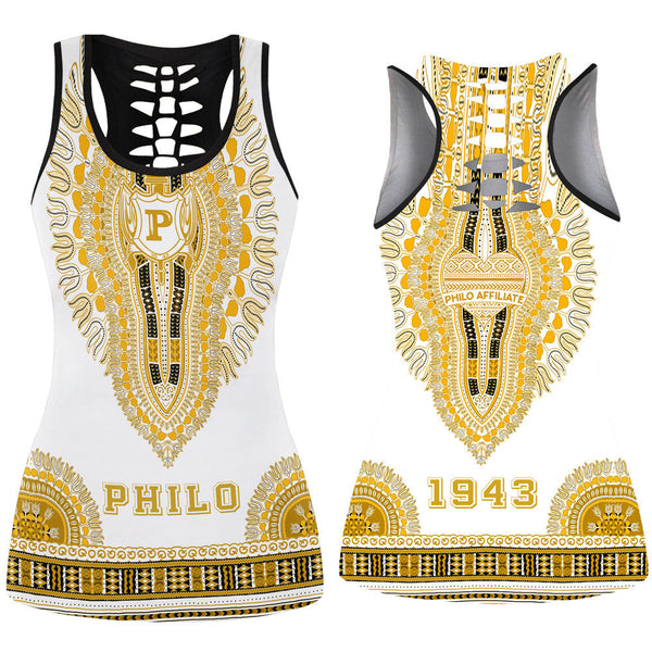 Sigma Gamma Rho Philo Affiliates Dashiki Hollow Tank Top