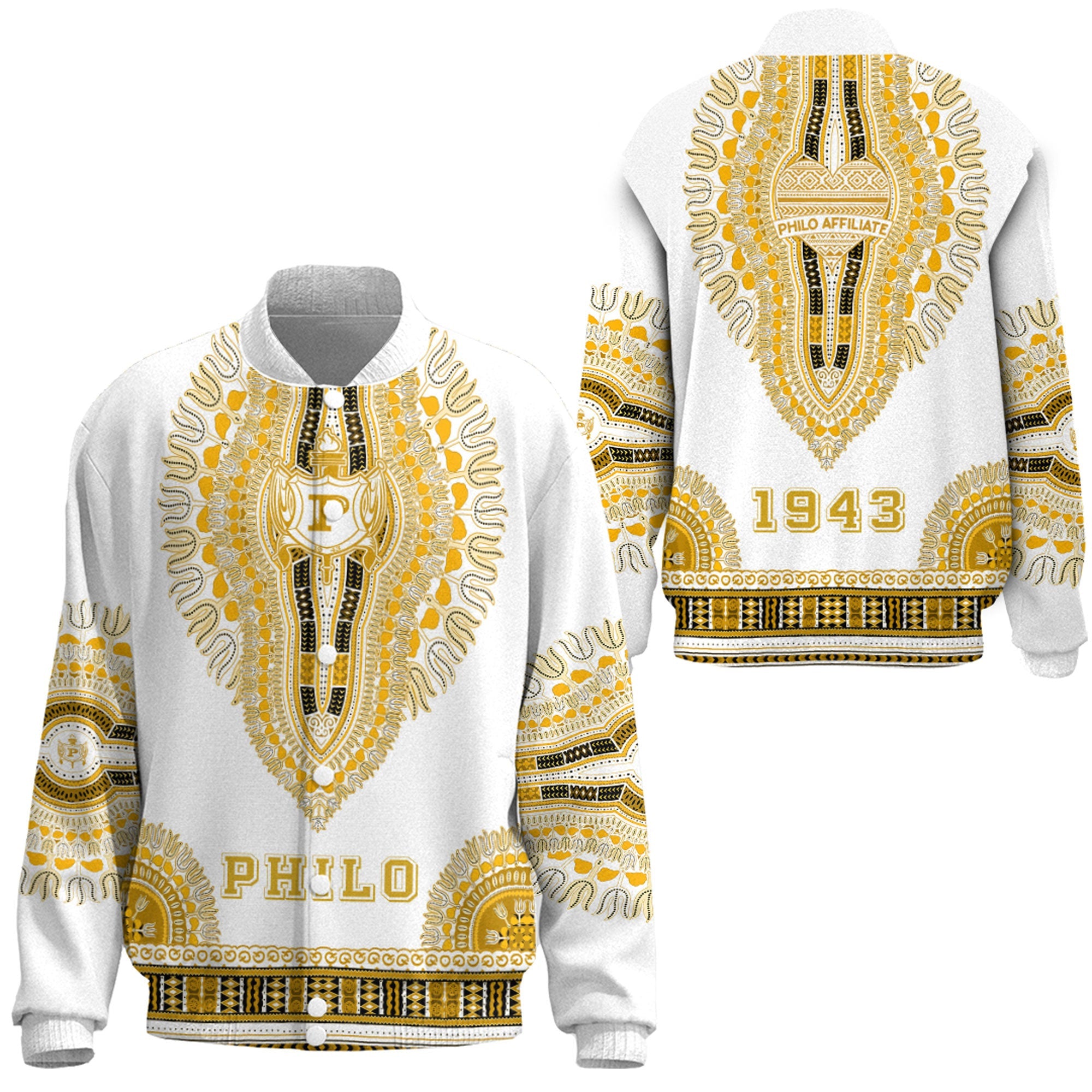 Sigma Gamma Rho Philo Affiliates Dashiki Thicken Stand-Collar Jacket