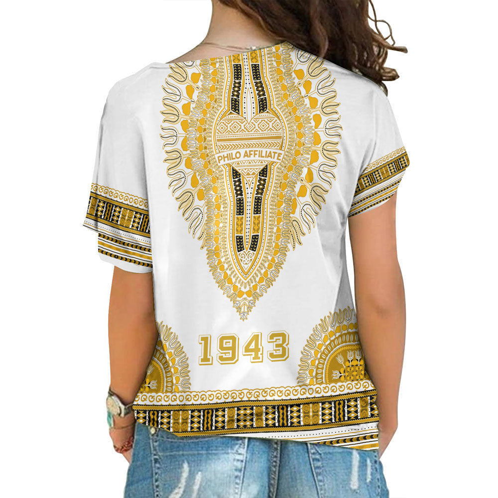 Sigma Gamma Rho Philo Affiliates Dashiki One Shoulder Shirt