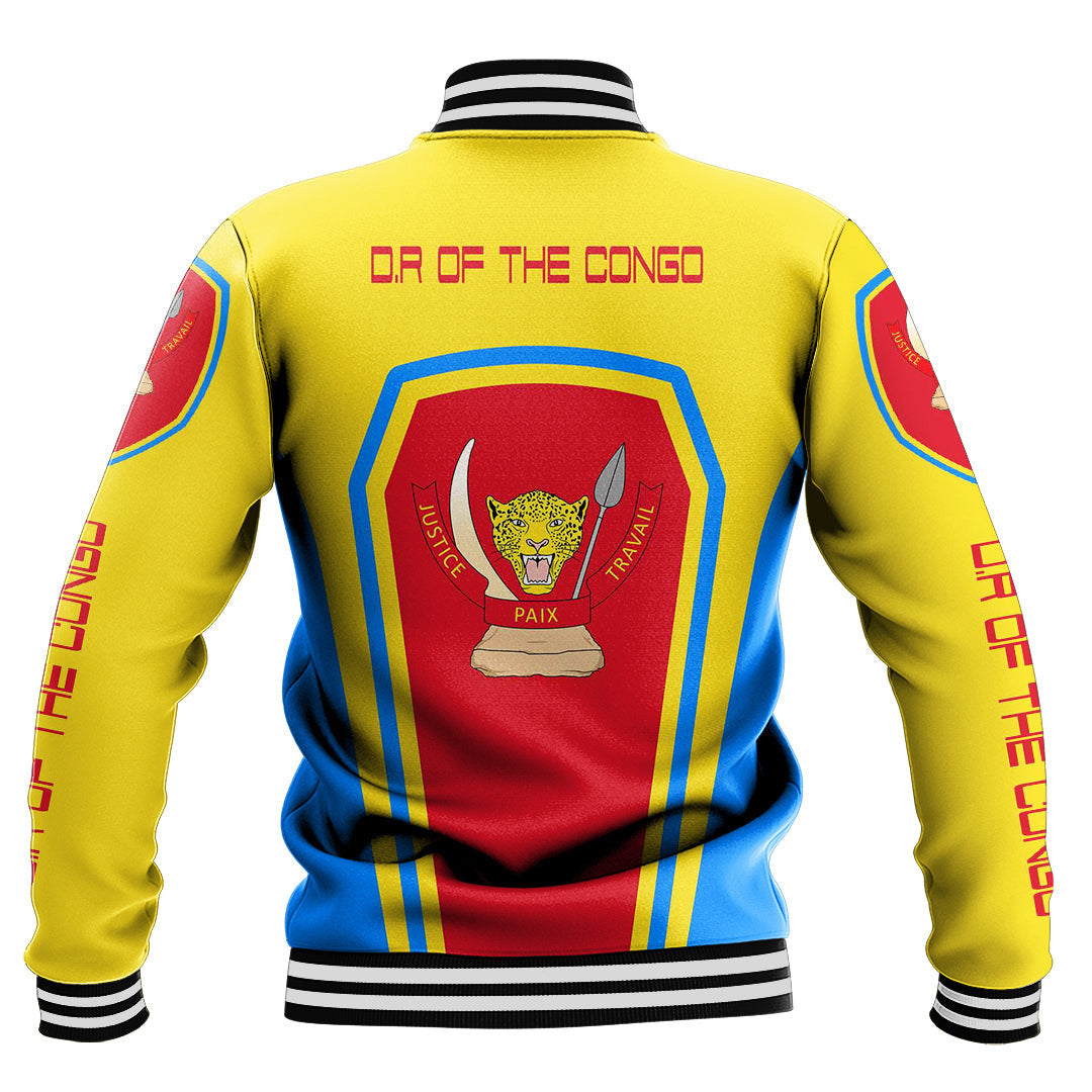 Africa Jacket - Democratic Republic of the Congo Formula One Style Baseball Jacket